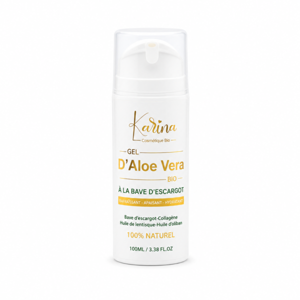 Gel d’aloe vera à la bave d’escargot 100 ml, Karina