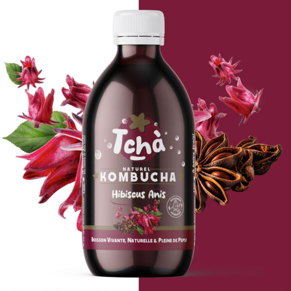 Kombucha HIBISCUS & ANIS 200ML, Tchà kombucha