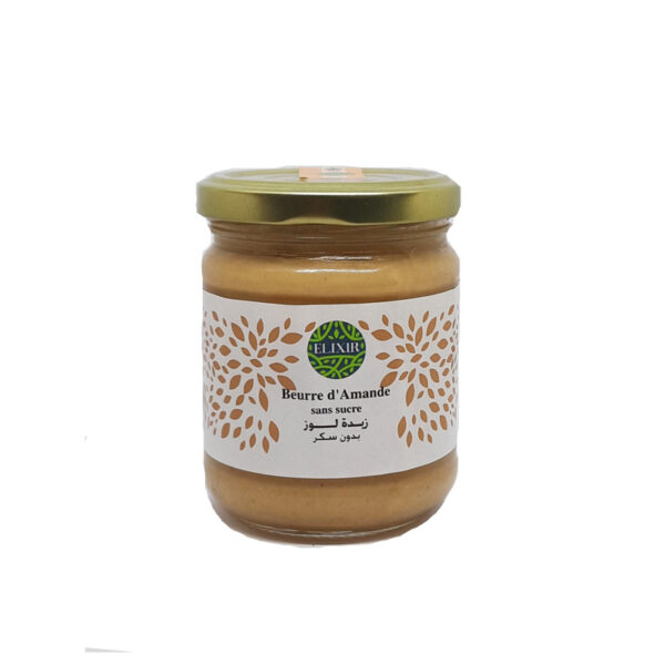 Beurre d’amande Bio sans sucre 220g, ELIXIR BIO