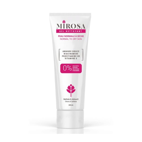 GEL NETTOYANT PEAU NORMALE A SECHE 200ML, MIROSA