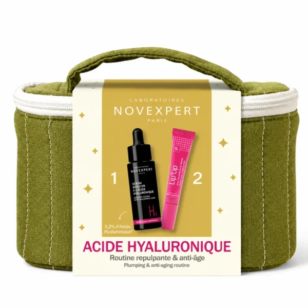 COFFRET SERUM BOOSTER A L'ACIDE HYALURONIQUE 30ML+LIP UP SOIN LEVRES REPULPANT 8ML, NOVEXPERT