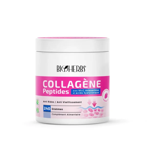 Collagène Peptides en Poudre 240g | Peau, Cheveux & Articulations, Bioherbs
