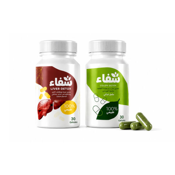 pack côlon détox+liver détox (مجموعة شفاء لتنظيف القولون والكبد), SHIFA BIO