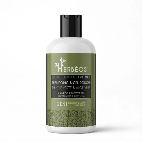 Shampoing & Gel Douche Homme (2 en 1) 250 ml, HERBÉOS