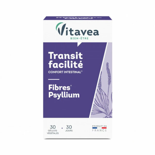 Transit Facilite Fibres Psyllium 30 Gélules, VITAVEA