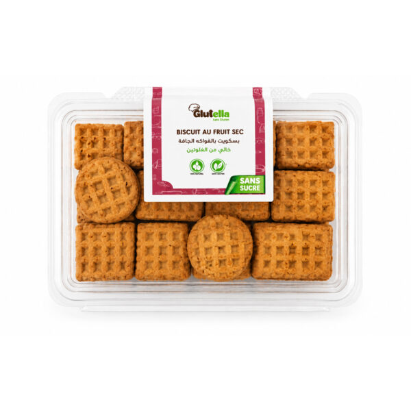 Biscuits Gaufres aux fruits secs sans sucre & sans gluten, Glutella