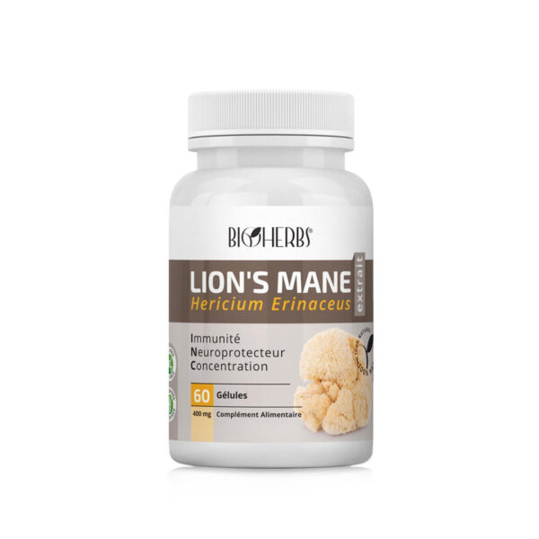 Lion’s mane (Hericium erinaceus) فطر عرف الأسد, BIOHERBS