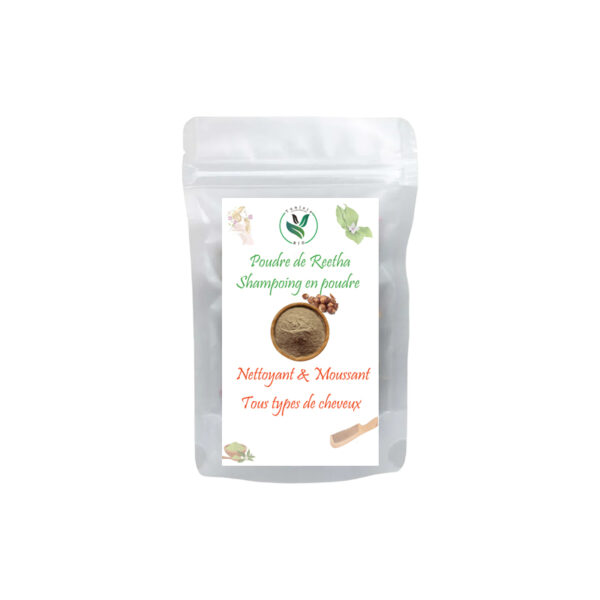 Poudre ayurvédique de Reetha (shampooings en Poudre), Tunisie Bio