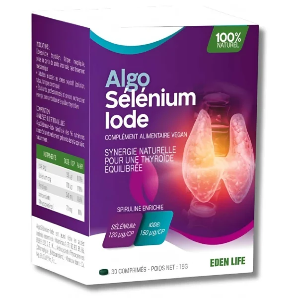 AlgoSélénium-Iode 30 Comprimés, EDENLIFE