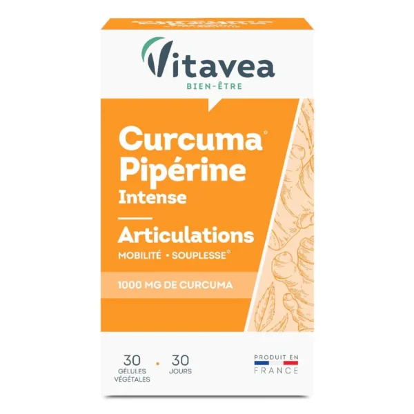 Curcuma Piperine 30 gélules, VITAVEA