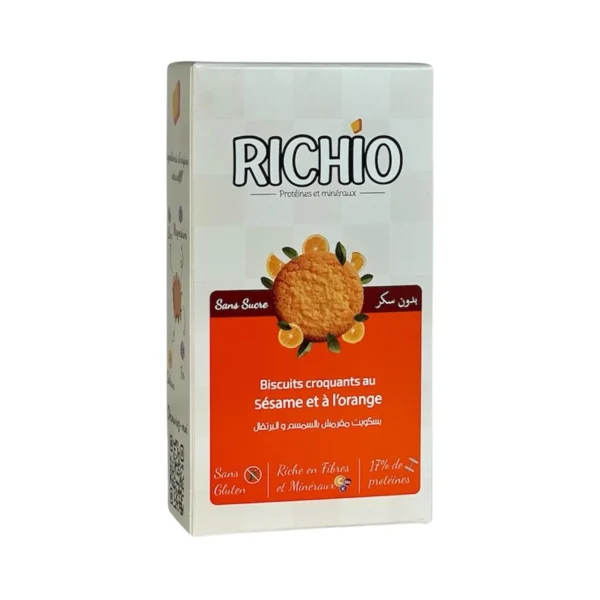 Biscuit au sésame et à l’Orange sans sucre, RICHIO