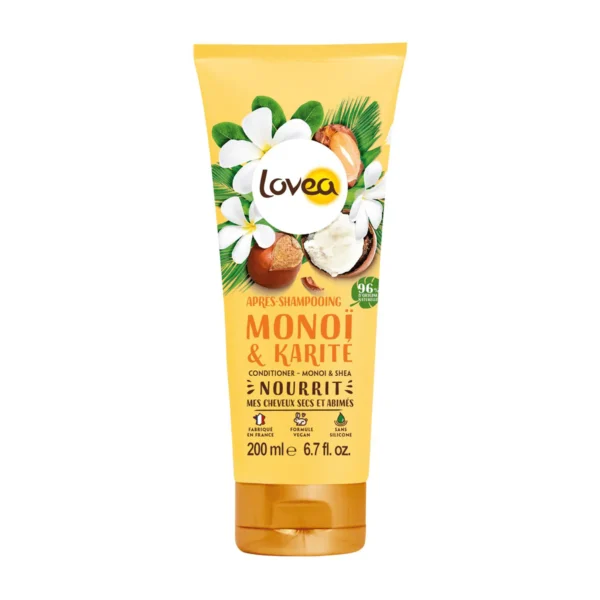 Après-Shampooing Cheveux Secs au Monoï et Karité 200ml, Lovea