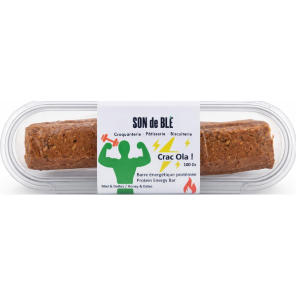 Barre Énergétique Crac Ola-Barquette de 4 biscuits, Son de Blé