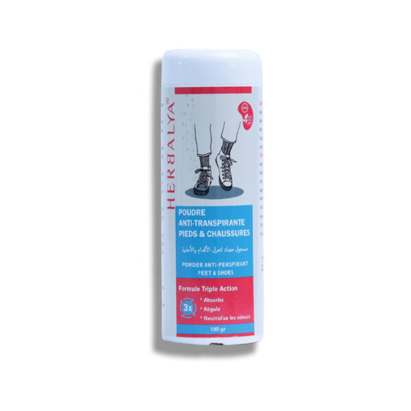 Poudre antitranspirante pieds et chaussures, HERBALYA