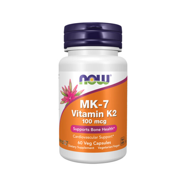 MK-7 Vitamin K2 100 mcg Veg 60 Capsules, NOW FOODS