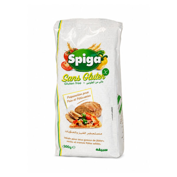 Farine préparation pains sans gluten 500g, SPIGA