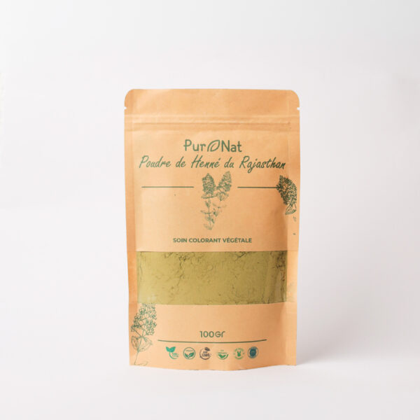 Poudre de Henné du Rajasthan 100g, PURNAT