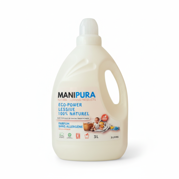 Lessive Bébé Sans Allergène 1L, MANIPURA