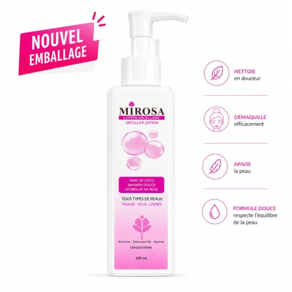 EAU MICELLAIRE 200ML, MIROSA