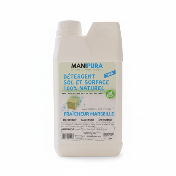 Néttoyant Sols & Surfaces Savon de Marseille 2L, MANIPURA
