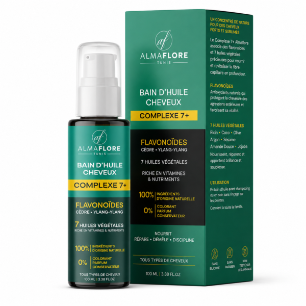 Bain d’Huile Pour Cheveux 100ml, ALMAFLORE
