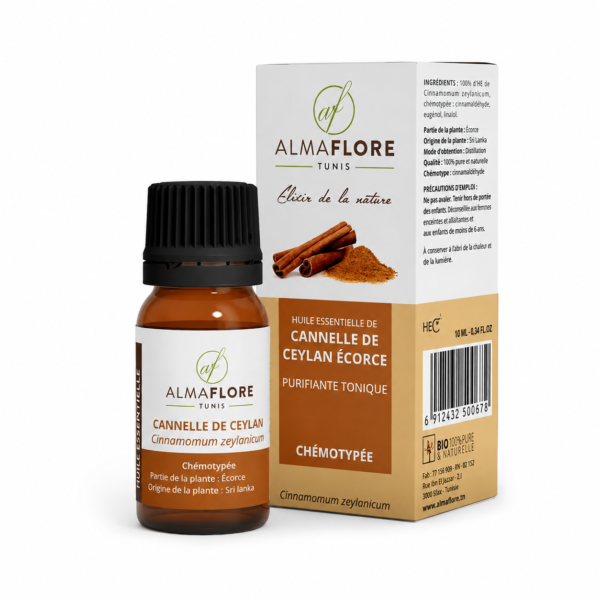 Huile Essentielle de cannelle de ceylan Bio 10ML, ALMAFLORE