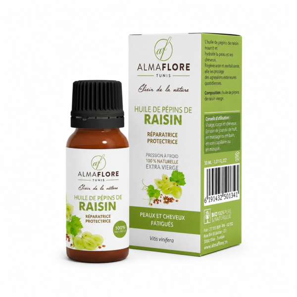 Huile de Pépin de Raisin 10ML, ALMAFLORE