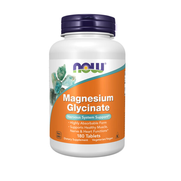 Magnesium Glycinate 180 Tablets, NOW FOODS