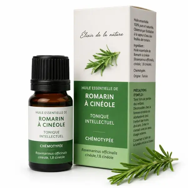 Huile Essentielle de Romarin à Cineole 10ml, ALMAFLORE