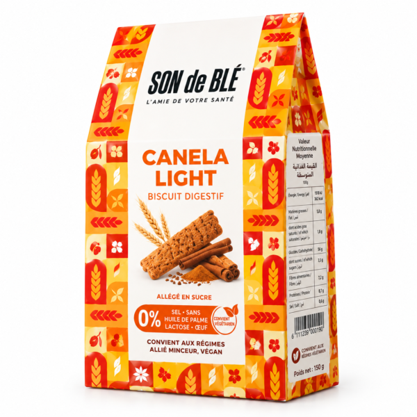 Biscuits Canela Light 110G, Son de Blé
